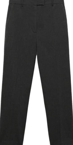Slim cropped pinstripe trousers