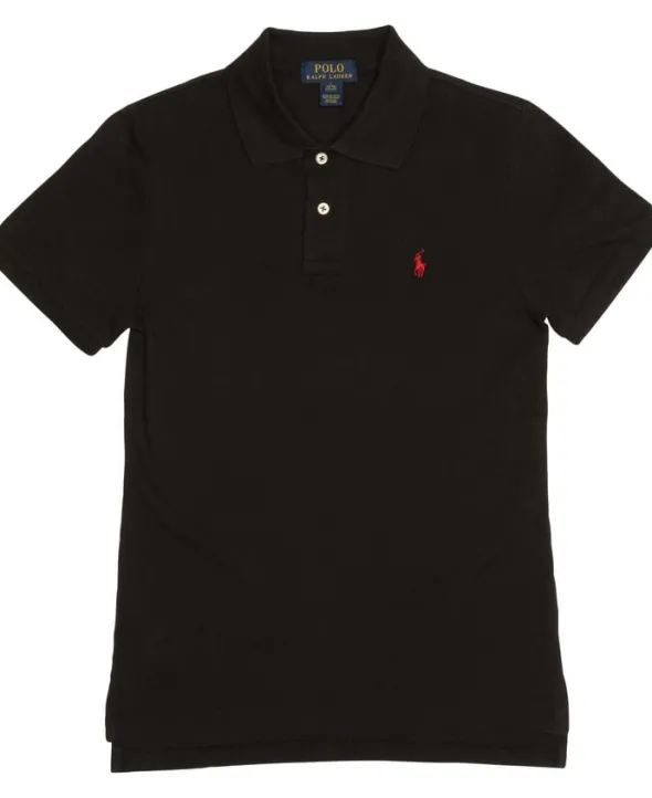 Slim Fit Cotton Mesh Polo Shirt Kids
