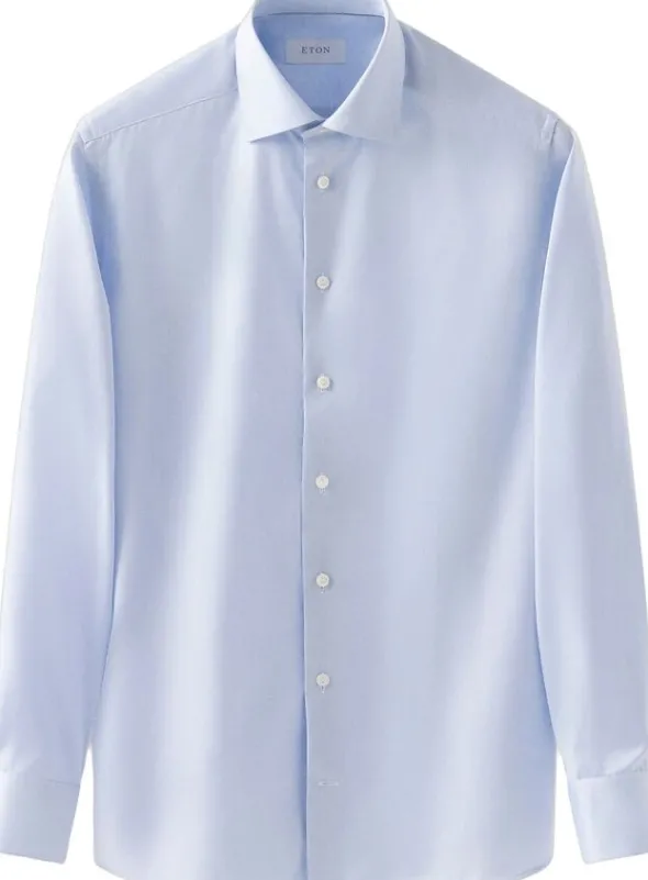 Slim Fit Light Blue Signature Twill Shirt