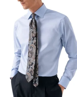 Slim Fit Light Blue Signature Twill Shirt
