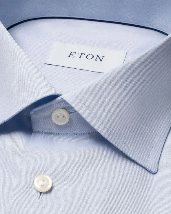 Slim Fit Light Blue Signature Twill Shirt