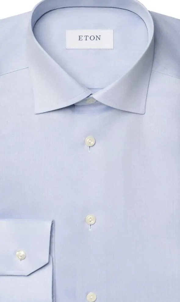 Slim Fit Light Blue Signature Twill Shirt