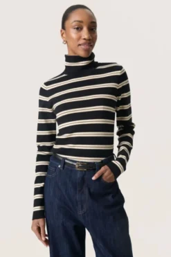 SLSpina Striped Rollneck