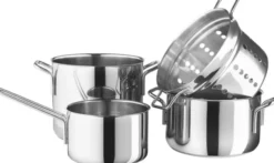 Stainless Steel Grydesæt 4 stk. 1,8 l 3,6 l 4,8 l & pasta in