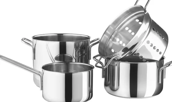 Stainless Steel Grydesæt 4 stk. 1,8 l 3,6 l 4,8 l & pasta in