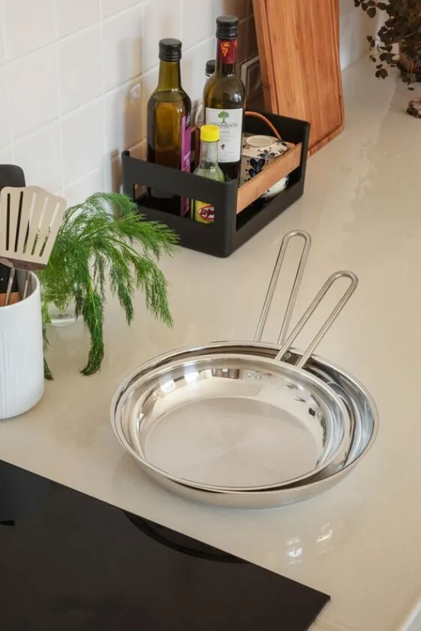 Stainless Steel Stegepande 24 cm steel base