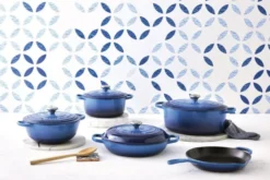 Stegepande støbejern 23 cm Azure Blue
