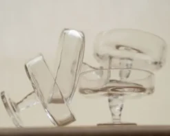 0405 Stem Glass Set of Two | Clear | Wide