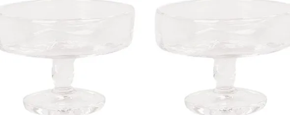 0405 Stem Glass Set of Two | Clear | Wide