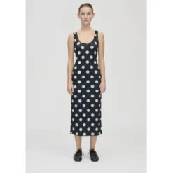 2244 Stocking Jersey, Elastic Deep Neckline Tank Dress