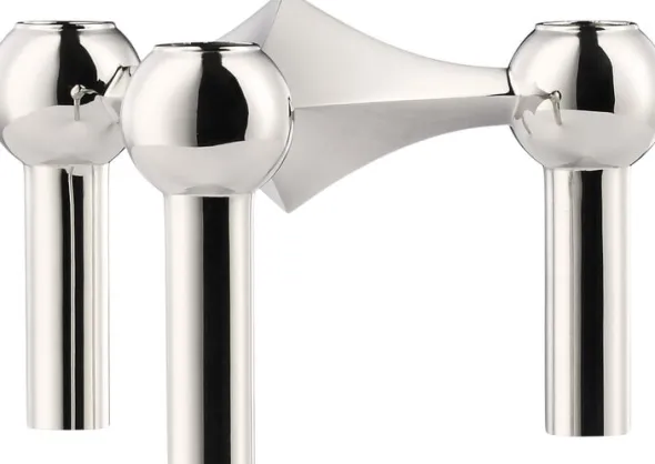 STOFF Nagel ljusstake krom