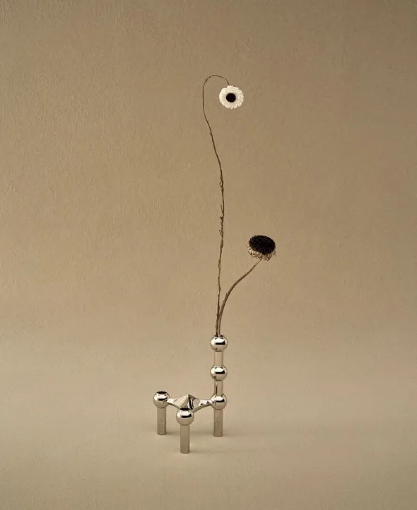 STOFF Nagel ljusstake krom
