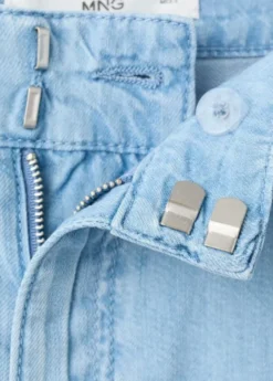 Straight low-rise denim Bermuda sho
