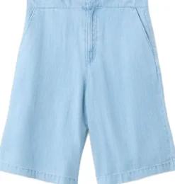 Straight low-rise denim Bermuda sho