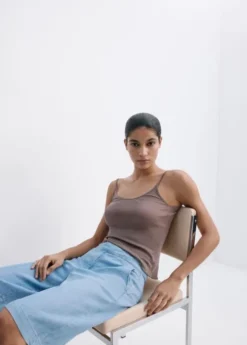 Straight low-rise denim Bermuda sho