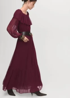 Strapless dress with ruffles