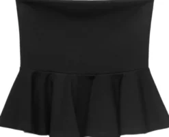Strapless peplum top