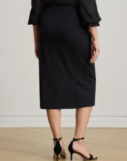 Stretch Ponte Sailor Pencil Skirt
