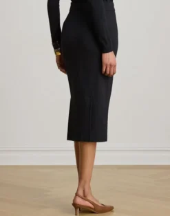 Stretch Ponte Sailor Pencil Skirt