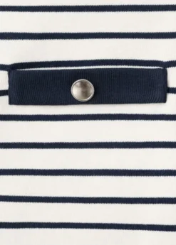 Striped cardigan with jewel buttons