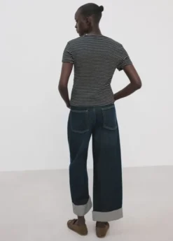 Striped T-shirt with ties
