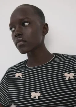 Striped T-shirt with ties