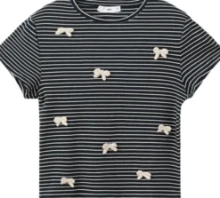 Striped T-shirt with ties