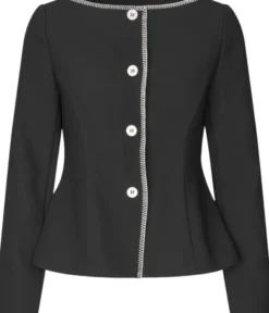 2360 Structured Crepe, Square Neckline Tailored Jacket