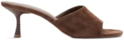Suede kitten heel sandal