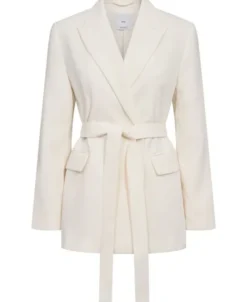 Suit jacket with scarf