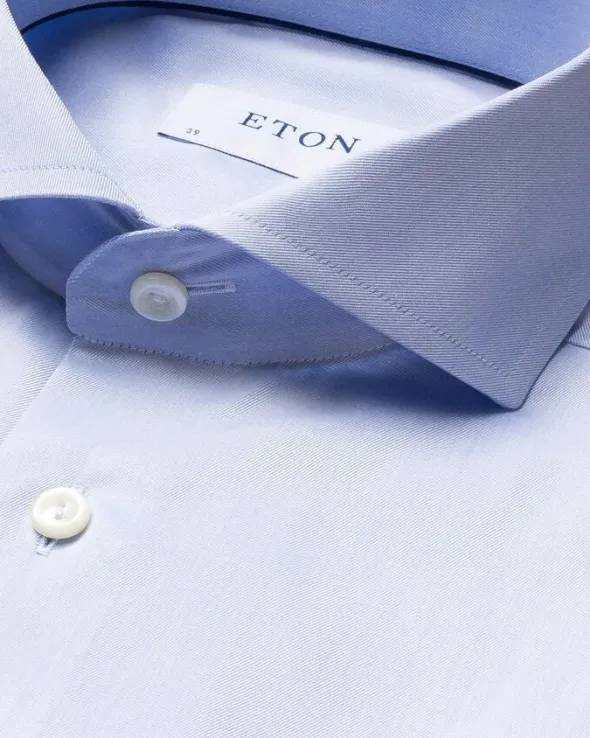 Super Slim Fit Light Blue Signature Twill Shirt