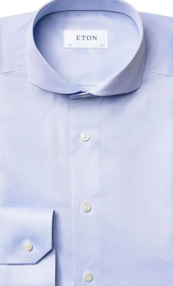 Super Slim Fit Light Blue Signature Twill Shirt
