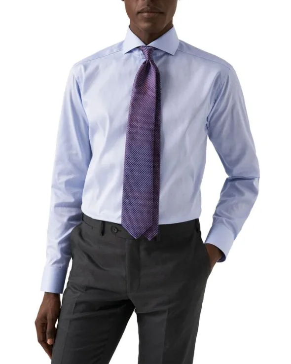Super Slim Fit Light Blue Signature Twill Shirt