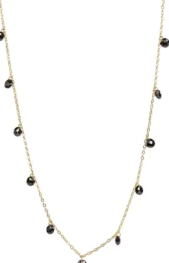 Susan Black Zirconia Necklace - Gold