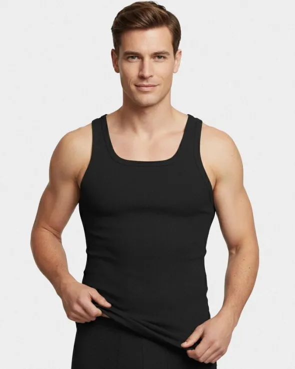 Tanktop Fine Rib Pure Cotton
