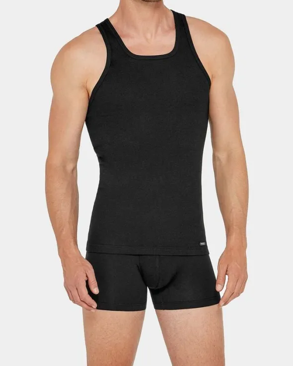 Tanktop Fine Rib Pure Cotton