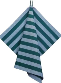 Tea Towels 50x70 cm BIRK -Randig dark green