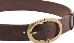 Textured metal buckle belt