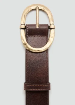 Textured metal buckle belt