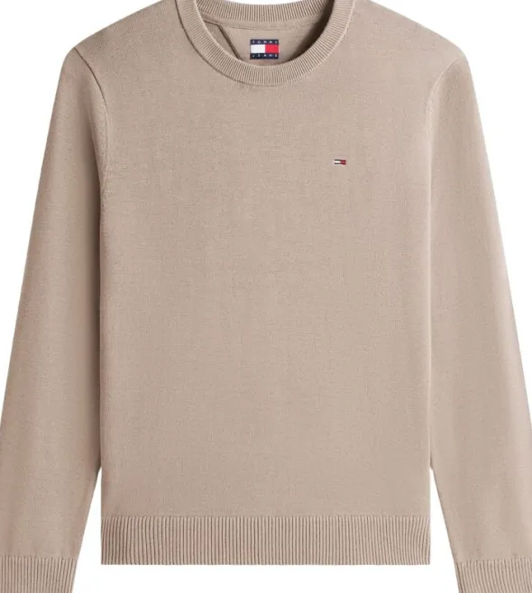 Tommy Flag Embroidery Lightweight Slim Jumper