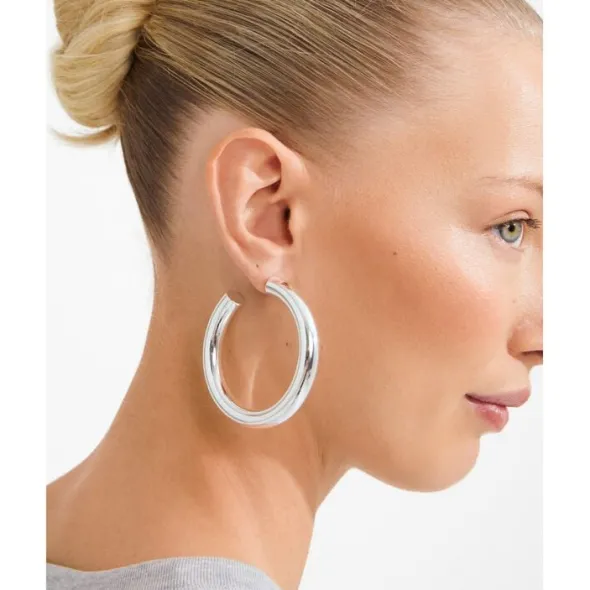 TOVIN hoop earrings silver-plated
