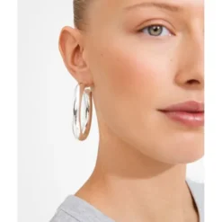 TOVIN hoop earrings silver-plated