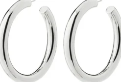 TOVIN hoop earrings silver-plated