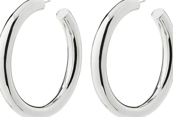 TOVIN hoop earrings silver-plated