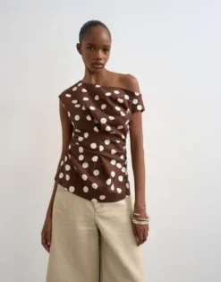 TSCASA CINCHED WAIST TOP WVN
