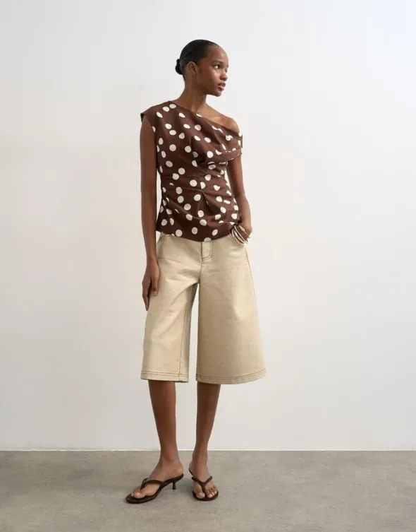 TSCASA CINCHED WAIST TOP WVN