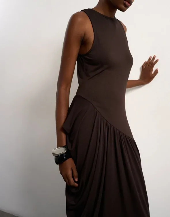 TSJULIE BUBBLE HAM MAXI DRESS JRS