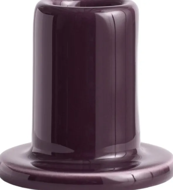 Tube Candleholder-Small-Bordeaux