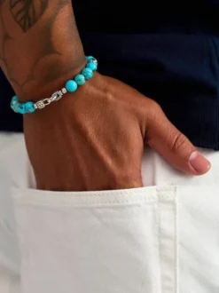 Turquoise Healing Bracelet with Silver Lock