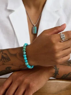 Turquoise Healing Bracelet with Silver Lock